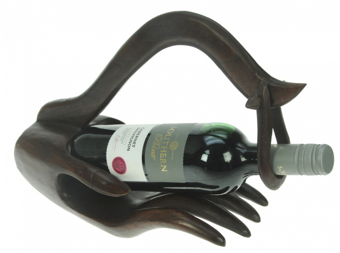 YO81D - Carved Hand - Bottle Holder (34 x 28 x 12cm) (Pack Size 3)